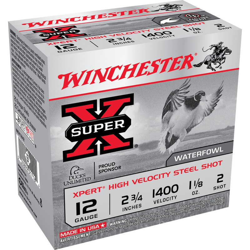 Winchester Xpert HV 12 Ga 2 3/4" 1-1/8 Oz Case 250 Rd in Shot Size 2 Ammo Size